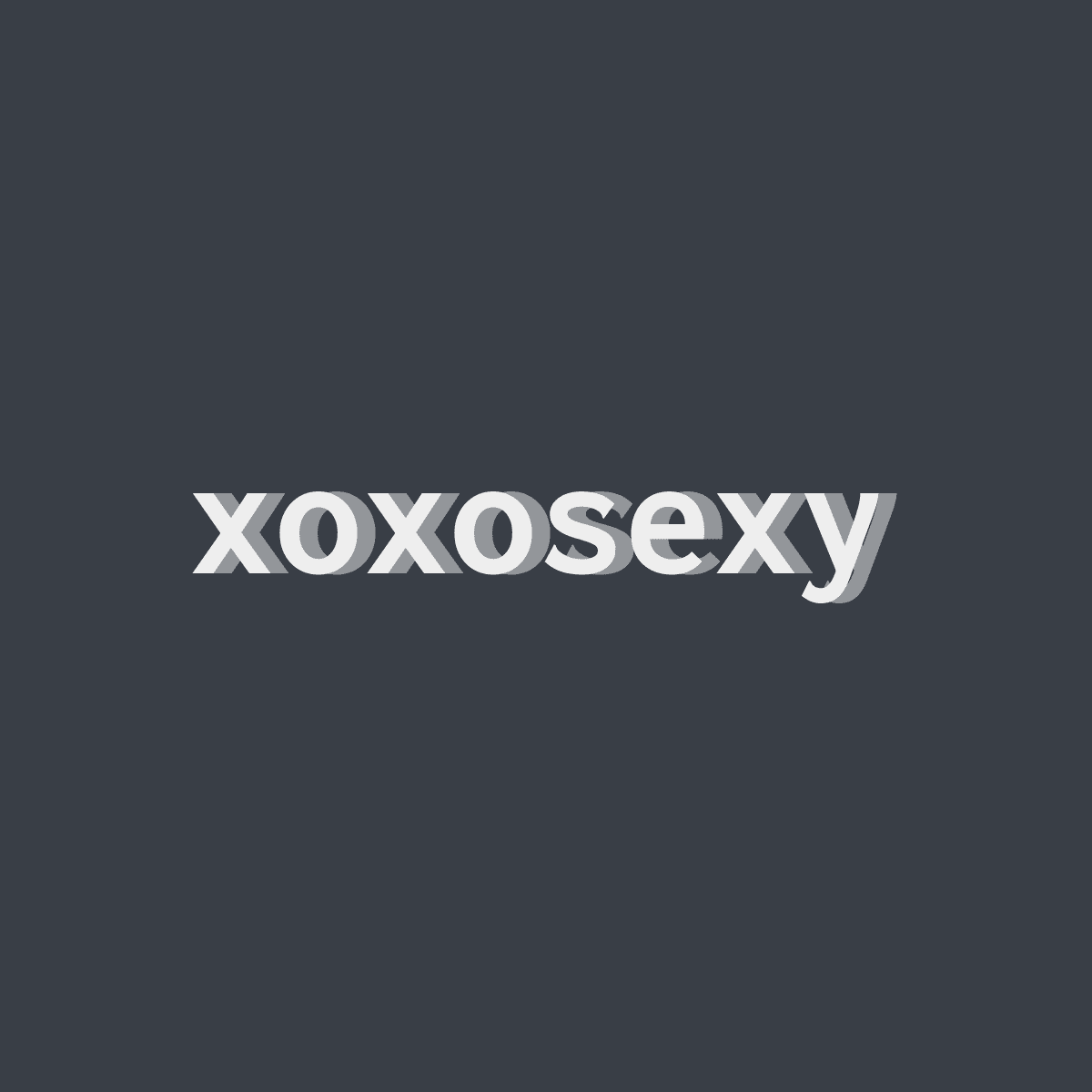 A gray gift card with the text 'xoxosexy' in white font on the front.