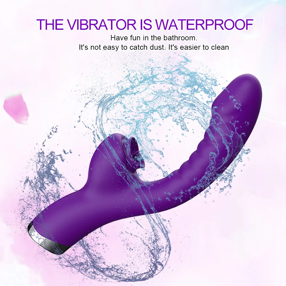 Vibrator For Women 2 In 1 Licking Machine Female Clit Sucker Adult Sex Toys