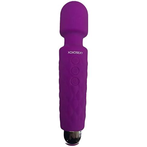 Purple Wand Massager Vibrator on white back ground