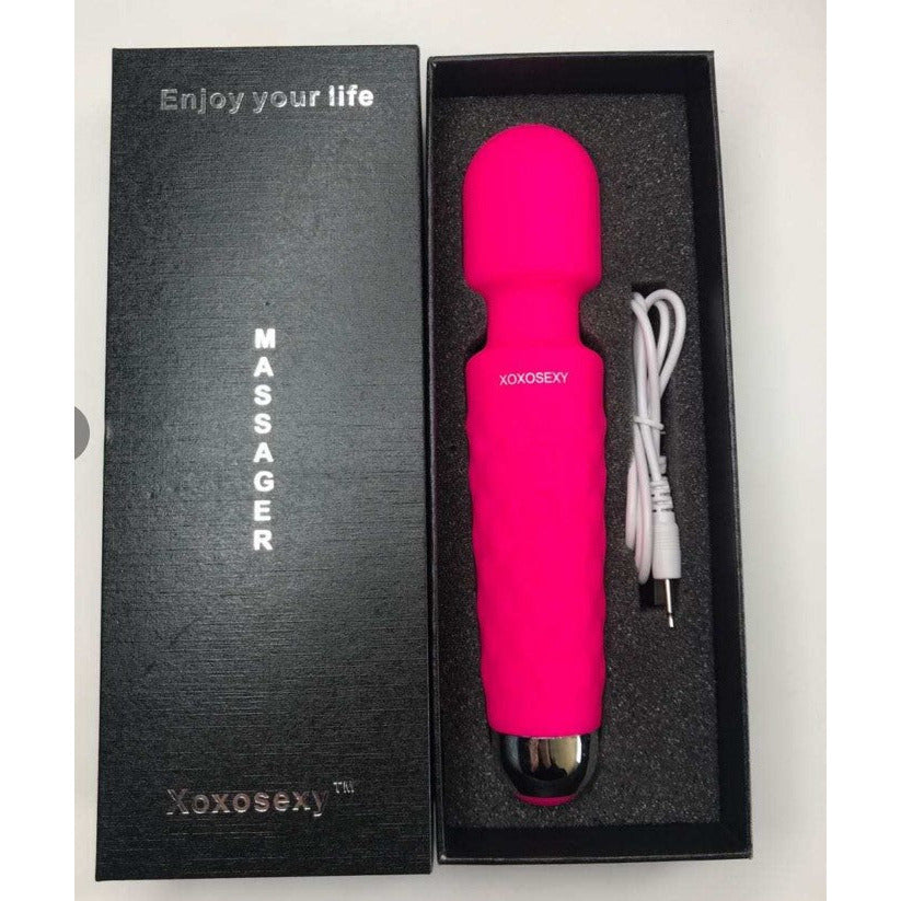 Open box with Pink Wand Massager